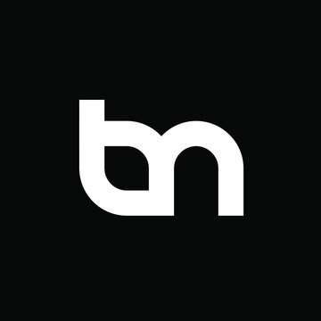 simple abstract bn bm logo