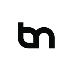 simple abstract bn bm logo