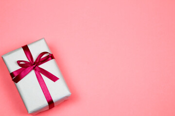 Colorful Gift on pink background