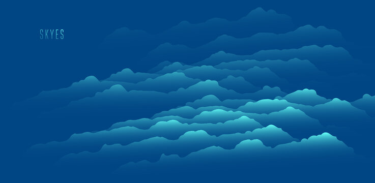 Gradient color 3D fluid shape vector abstract background, dynamic dimensional design element in motion, trendy modern style.