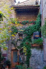 Civita di Bagnoregio is one of the most beautiful and characteristic Italian villages with corner of a quaint hill town, tiny alleys with the typical low-rise houses,typical of Medieval architecture.