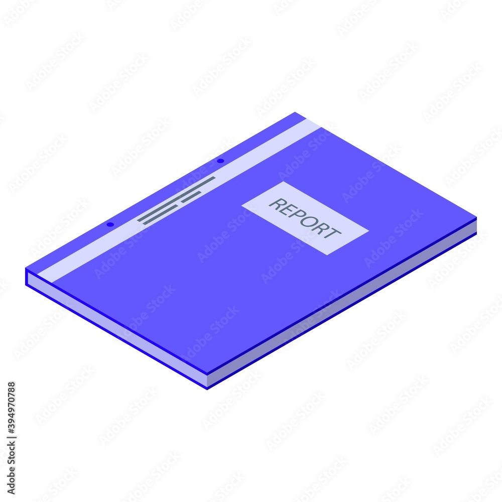 Poster report folder icon. isometric of report folder vector icon for web design isolated on white backgrou
