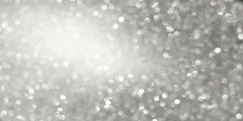 Christmas bokeh effect. Abstract texture of silvery color. 
