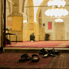 In the mosque, Jaffa, Israel