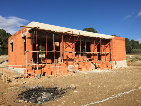 maison neuve en construction, 