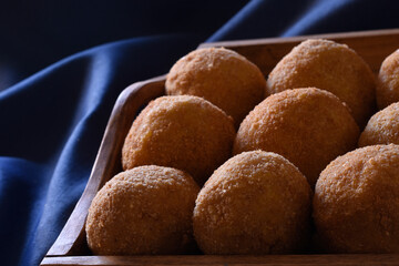 italian street food on Arancini, Rice's fried's balls