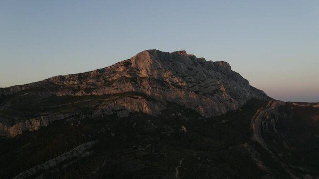 Stunning sunset in Mont Ventoux, beautiful summit in south of France