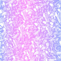 Hand drawn vector illustration. Creative black contour art work. Ink luxury abstract design. Seamless vector retro pattern. Hand drawn vector pattern with crystals and old film effect.