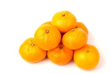 Mandarin-Honey Murcott oranges on white background, Golden orange to celebrate the Chinese festival.