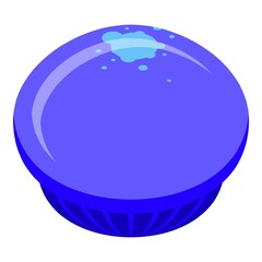 Blue jellyfish icon. Isometric of blue jellyfish vector icon for web design isolated on white background