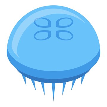 Aquarium jellyfish icon. Isometric of aquarium jellyfish vector icon for web design isolated on white background