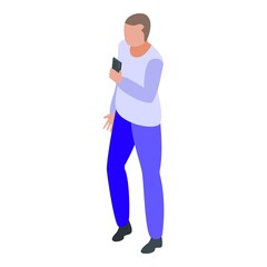 Phone mobile payment icon. Isometric of phone mobile payment vector icon for web design isolated on white background