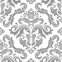 Orient classic pattern. Seamless abstract background with vintage elements. Orient light grey background. Ornament for wallpaper and packaging