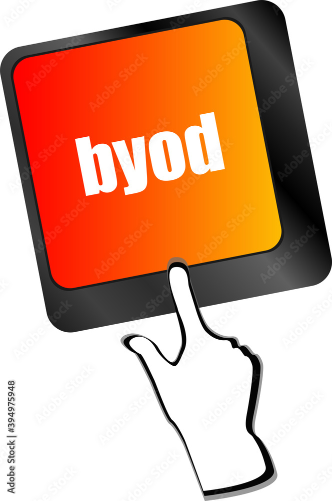Poster byod keyboard key of a notebook computer