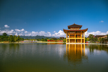 Fototapeta premium Hinoki land japan attraction in Chai Prakan District, Chiang Mai, Thailand