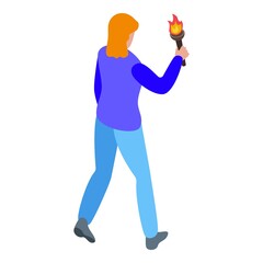 Mentor handle fire icon. Isometric of mentor handle fire vector icon for web design isolated on white background