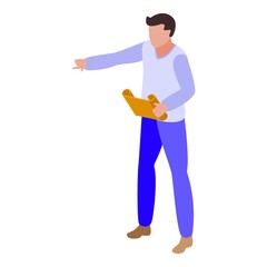 Papyrus mentor show icon. Isometric of papyrus mentor show vector icon for web design isolated on white background