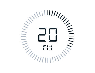 Fototapeta premium 20 minutes timers Clocks, Timer 20 min icon