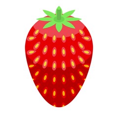 Obraz premium Healthy breakfast red strawberry icon. Isometric of healthy breakfast red strawberry vector icon for web design isolated on white background