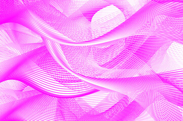 Abstract wave lines - purple and white - vector pattern