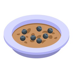 Healthy breakfast berry icon. Isometric of healthy breakfast berry vector icon for web design isolated on white background