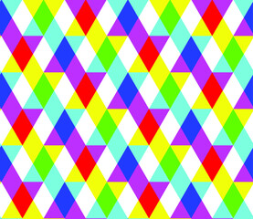 Seamless vector abstract patterns. Multicolor triangle shapes background. Collection of bright 10 eps wallpapers. For deign, fabric, textile, cover, web, wrapping etc.