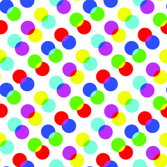 Multicolored rounds pattern with transparent effect. Seamless vector 10 eps background for cover, design, textile,  banner, web and fabric