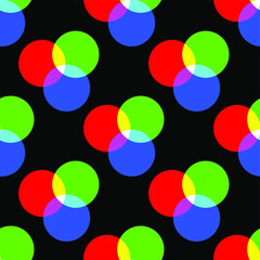 Multicolored rounds pattern with transparent effect. Seamless vector 10 eps background for cover, design, textile,  banner, web and fabric