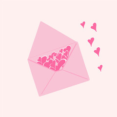 Modern collection of love and friendship letter designs. Vector illustrations for web and print.