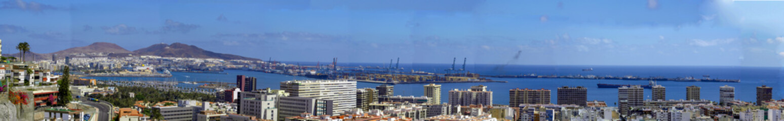 Obraz premium las palmas city panoramic canary islands