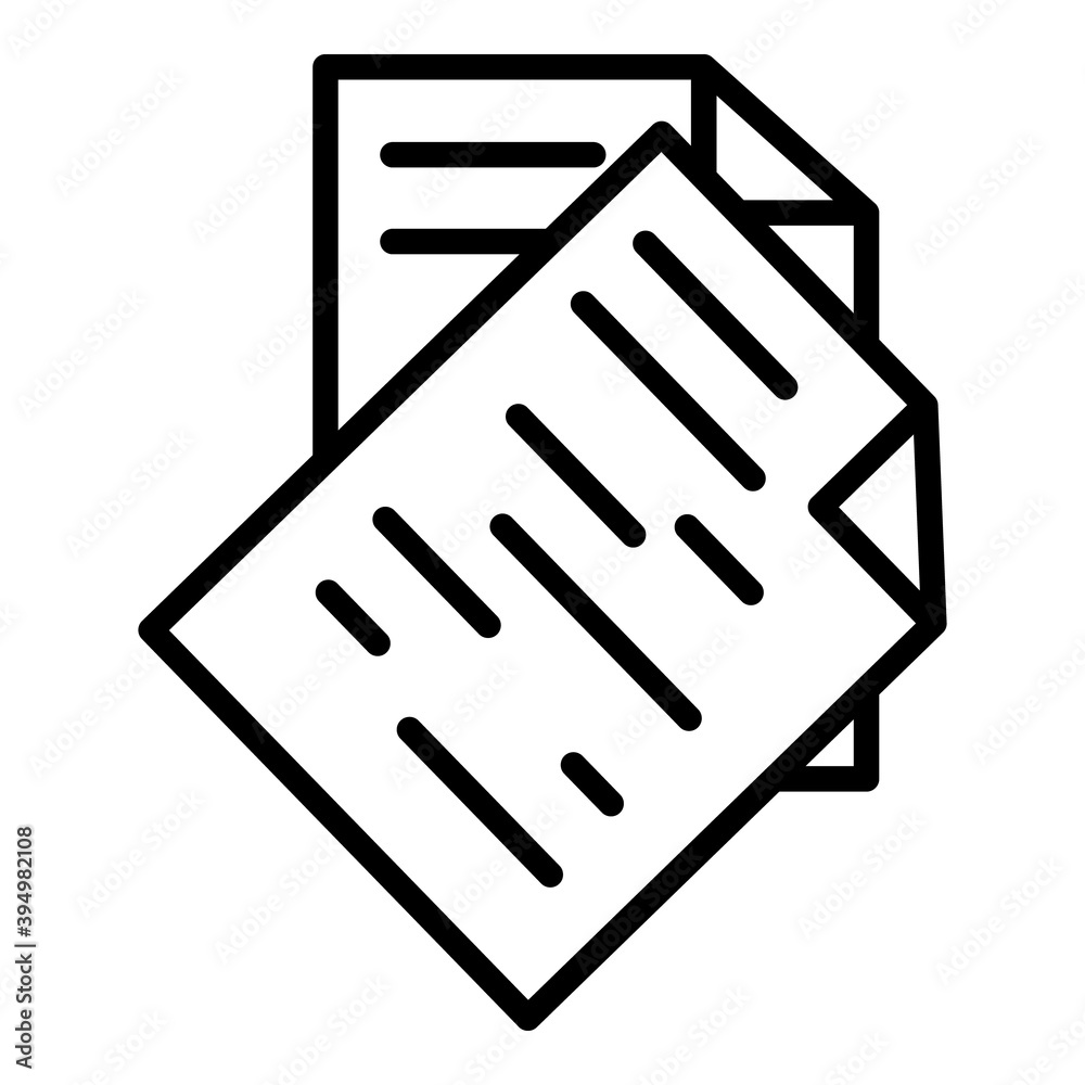 Poster file paper report icon. outline file paper report vector icon for web design isolated on white backg