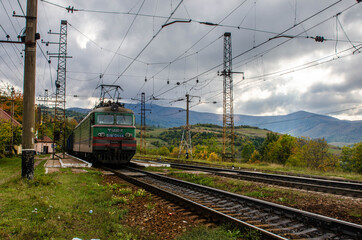 Fototapeta premium railway in the mountains