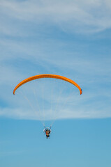 paragliding in the sky