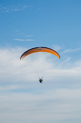 paragliding in the sky