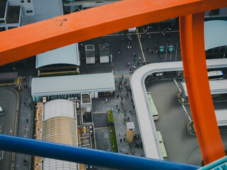 京都タワーから見下ろす京都駅前