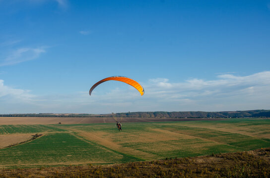paraglider in the sky