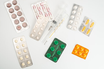 thermometer and pills