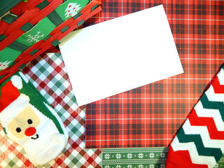 Obraz premium Décoration de Noël avec carte personnalisable