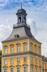 Fototapeta na wymiar Corner tower of the historic university building in Bonn, Germany