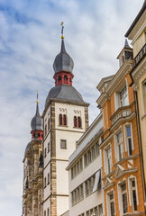 Towers of the Namen-Jesu-Kirche church in Bonn, Germany