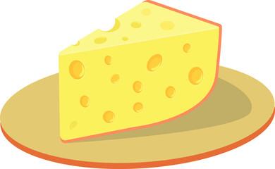Cheese. Milk products. Piece of cheese.