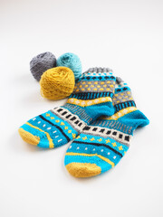 編みもののイメージ白背景で