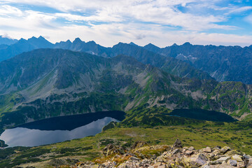 Fototapeta na wymiar Mountain peaks in the Tatra Mountains in the summer