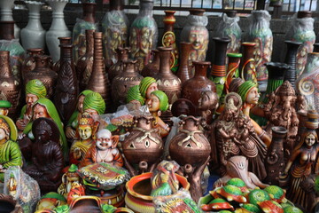 Delhi, India - November 12 2020 : Busy Streets market during Diwali Festival at Delhi Capital