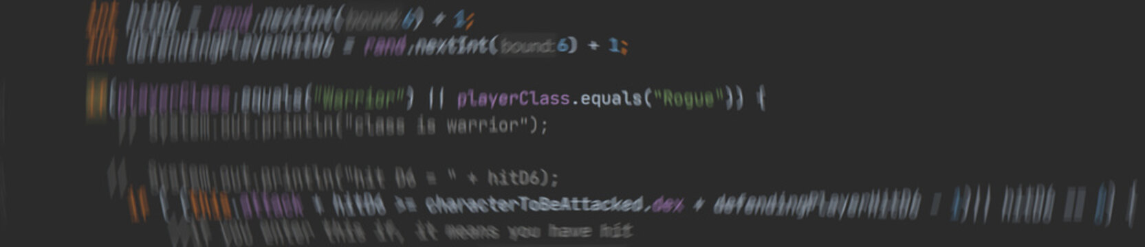 motion blurred open source computer programming code