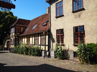 Fototapeta na wymiar Colored traditional Danish houses