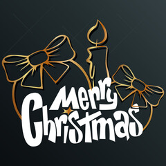 Vector. Christmas logo text design. Design templates with typographic logo. Christmas and New Year background. Minimalistic backgrounds for branding, banner, cover, postcard.