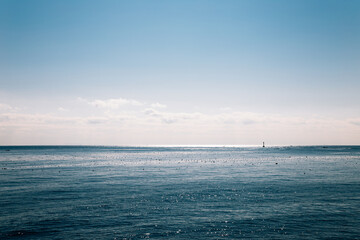 Songjeong beach shiny seascape in Busan, Korea