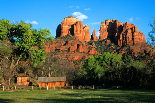 Cathedral Rock in Early Spring at Red Rock Crossing in Sedona, Arizona, USA.