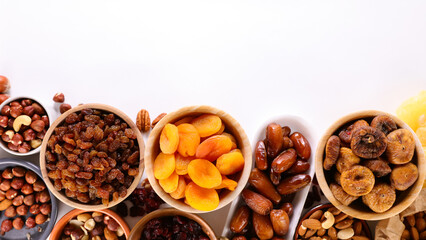 assorted of nuts and dried fruits